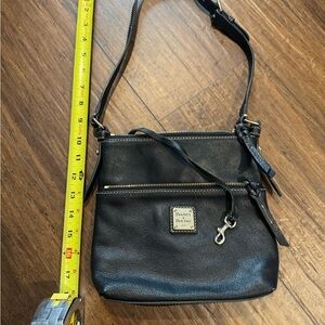 Dooney & Bourke Black Pebble Leather Shoulder Bag